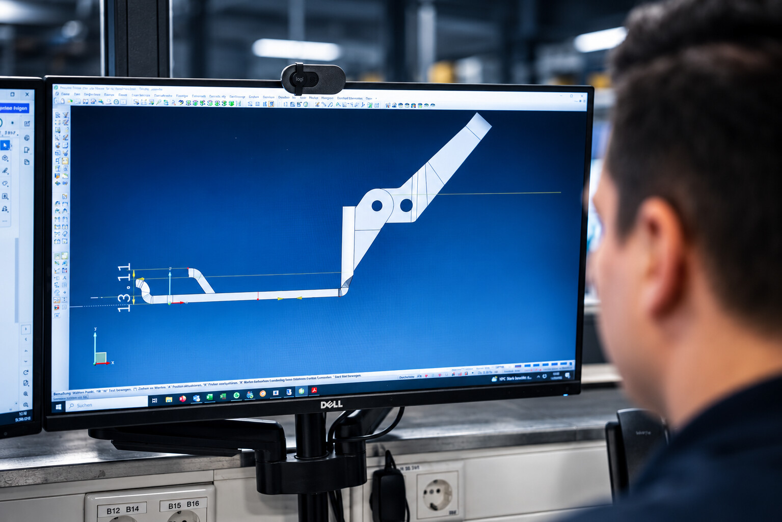 CAD-Konstruktion eines Metallbauteils bei ACROSS Solutions in Metal.