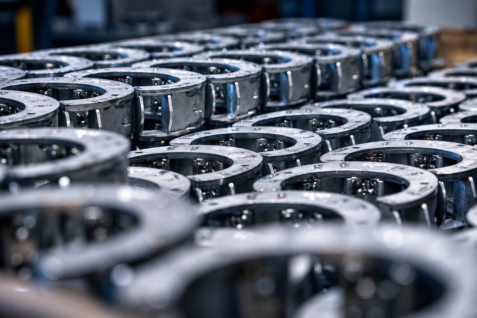Ringförmige Metallbauteile aus der Serienfertigung bei ACROSS Solutions in Metal